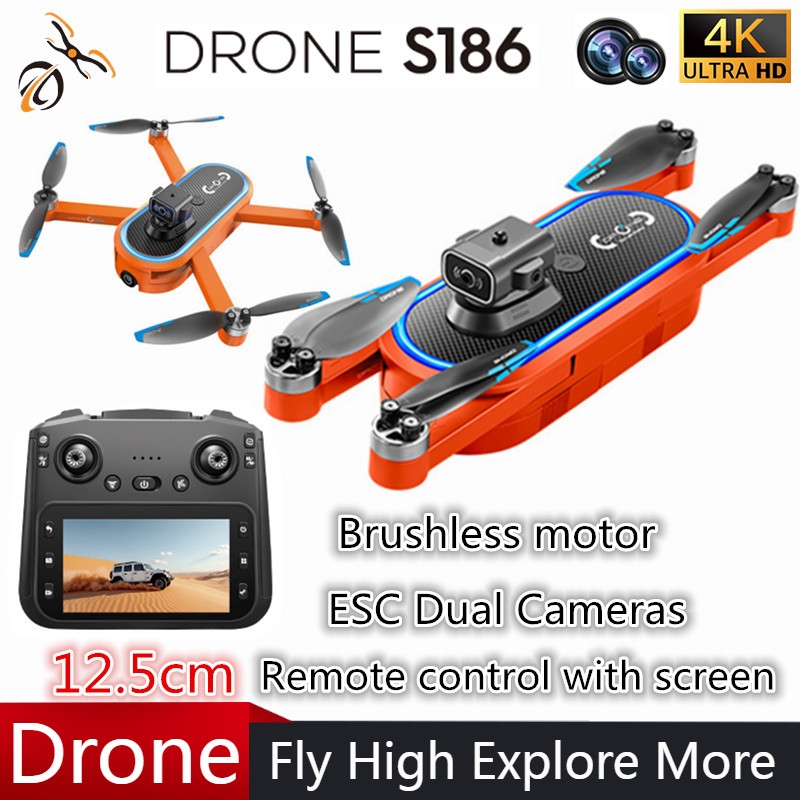 Drone 2025 S186 Profesional 4K - Drone Rc Cable ulasan dan harga