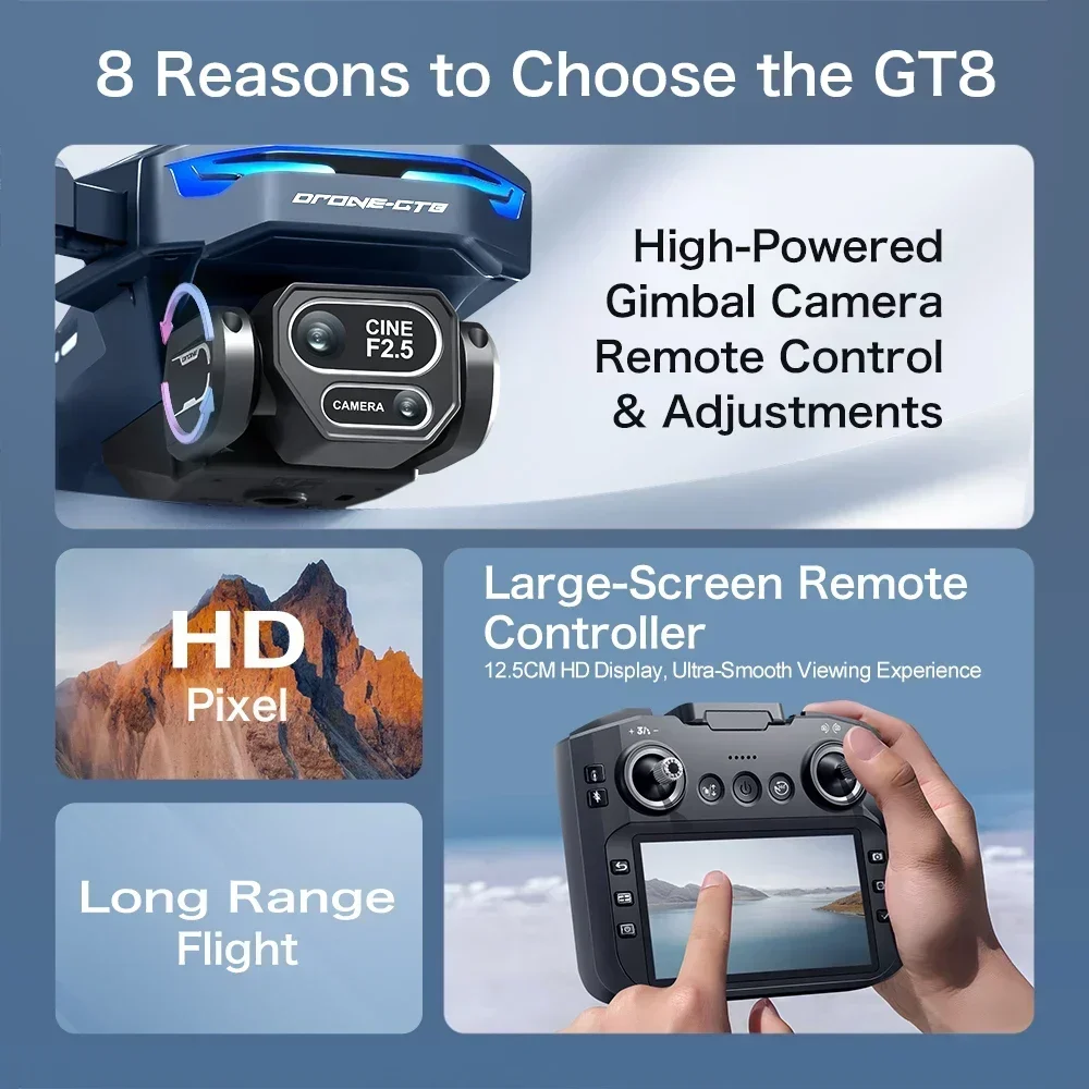 Drone 4K HD GT8 Kamera Menghin - Drone Gt8 Rc ulasan dan harga