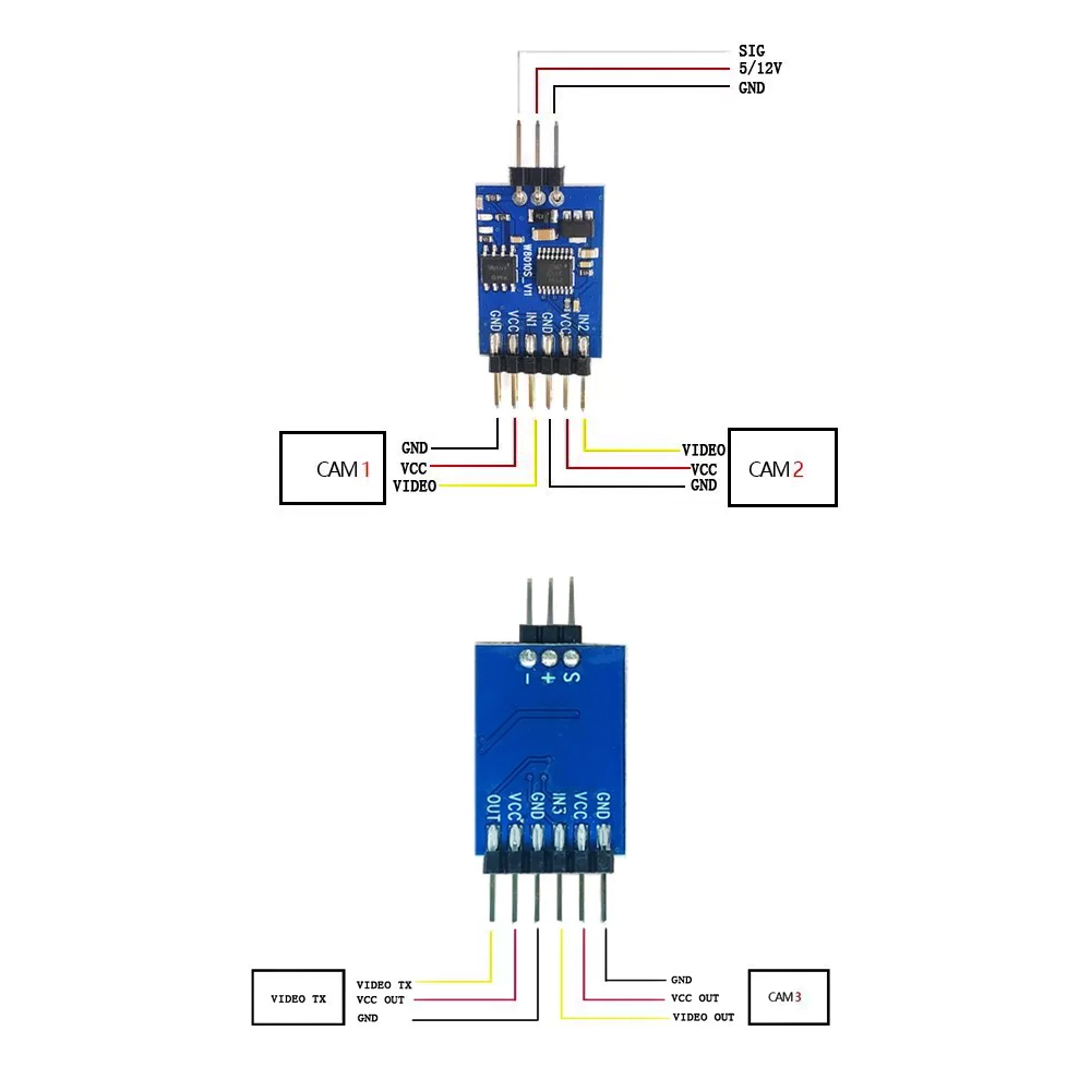 Modul Pengalih Video 3 Saluran - Drone Rc Airplane ulasan dan harga