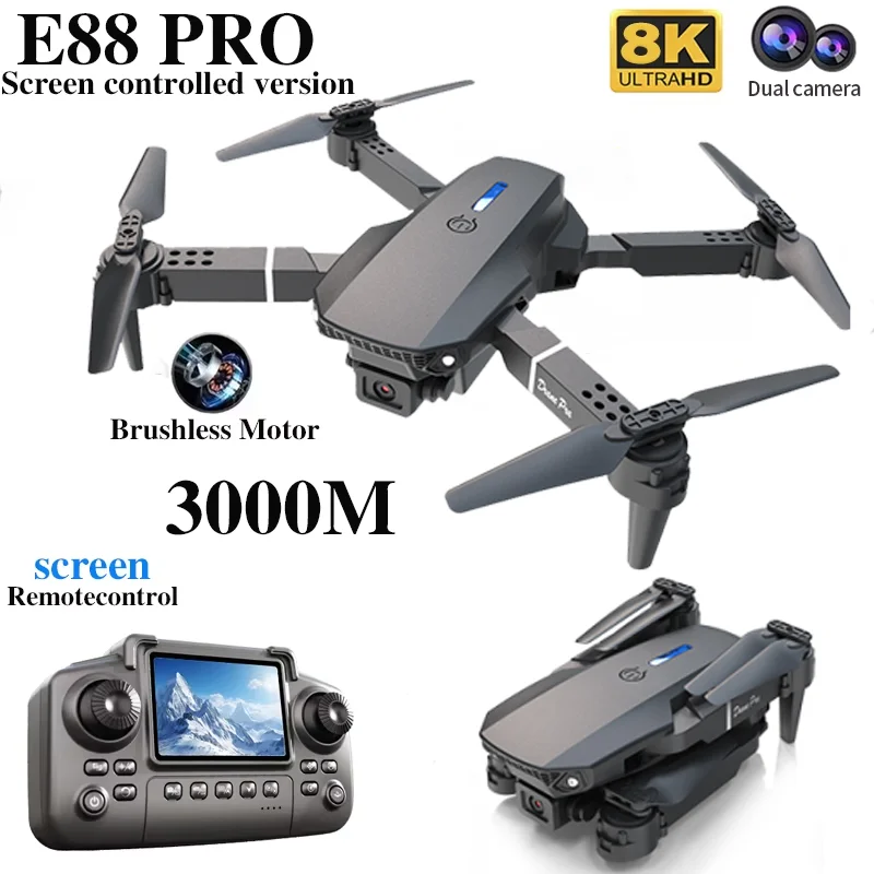 Drone E88 PRO Profesional deng - Drone Rc Cable ulasan dan harga