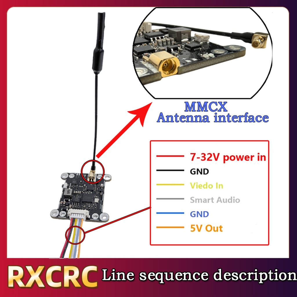 Modul RXCRC 5.8G 48CH 1.6W VTX - Drone Rc Airplane ulasan dan harga